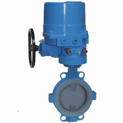 電動對夾全襯氟蝶閥的工作原理